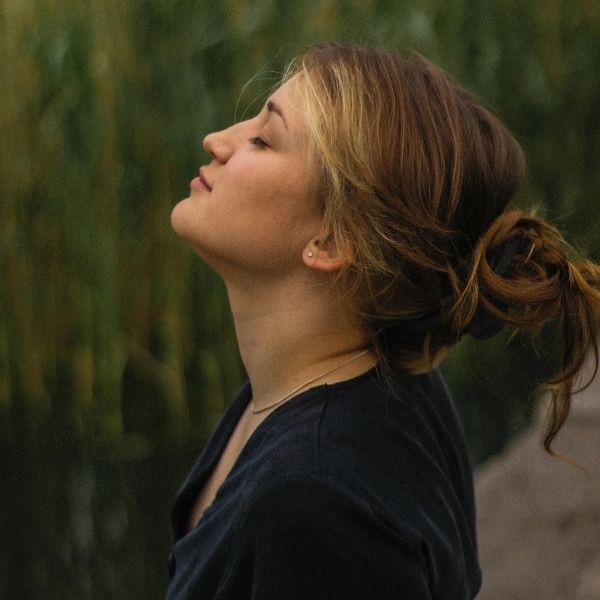 woman breathing